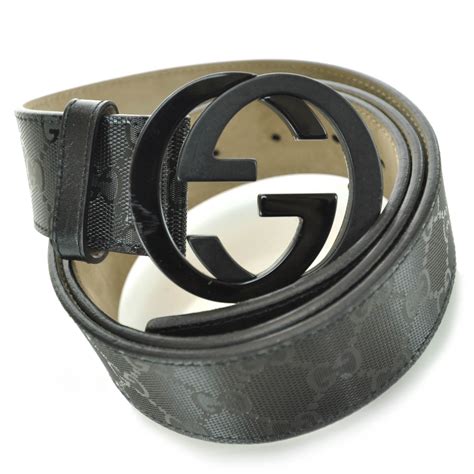 gucci black imprime belt|gucci belt women brown.